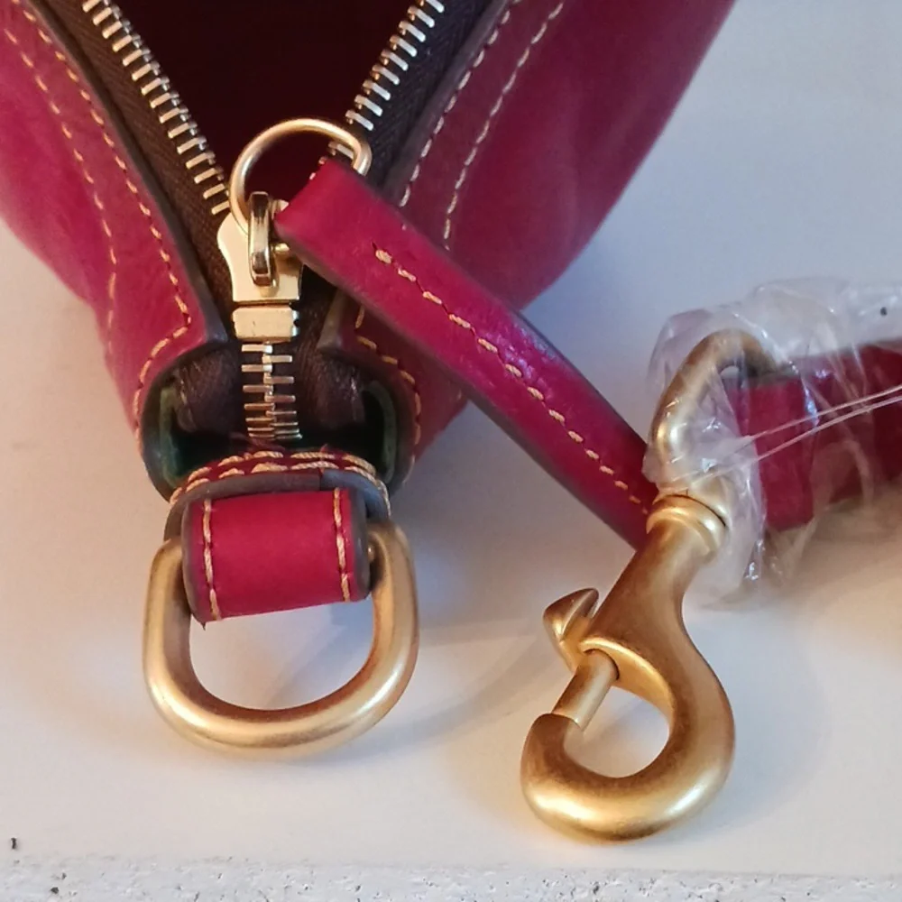 Dooney & Bourke Nwt Red Hobo Cross Body Bag. - Picture 6 of 13